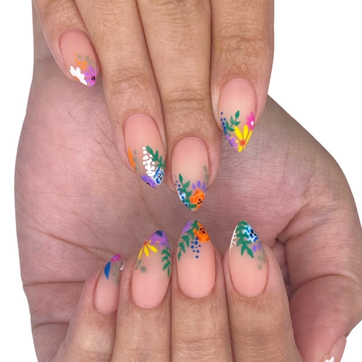 Scattered Almond Wildflower Clusters Scattered Almond Wildflower Clusters — Wildflower Nails 2027