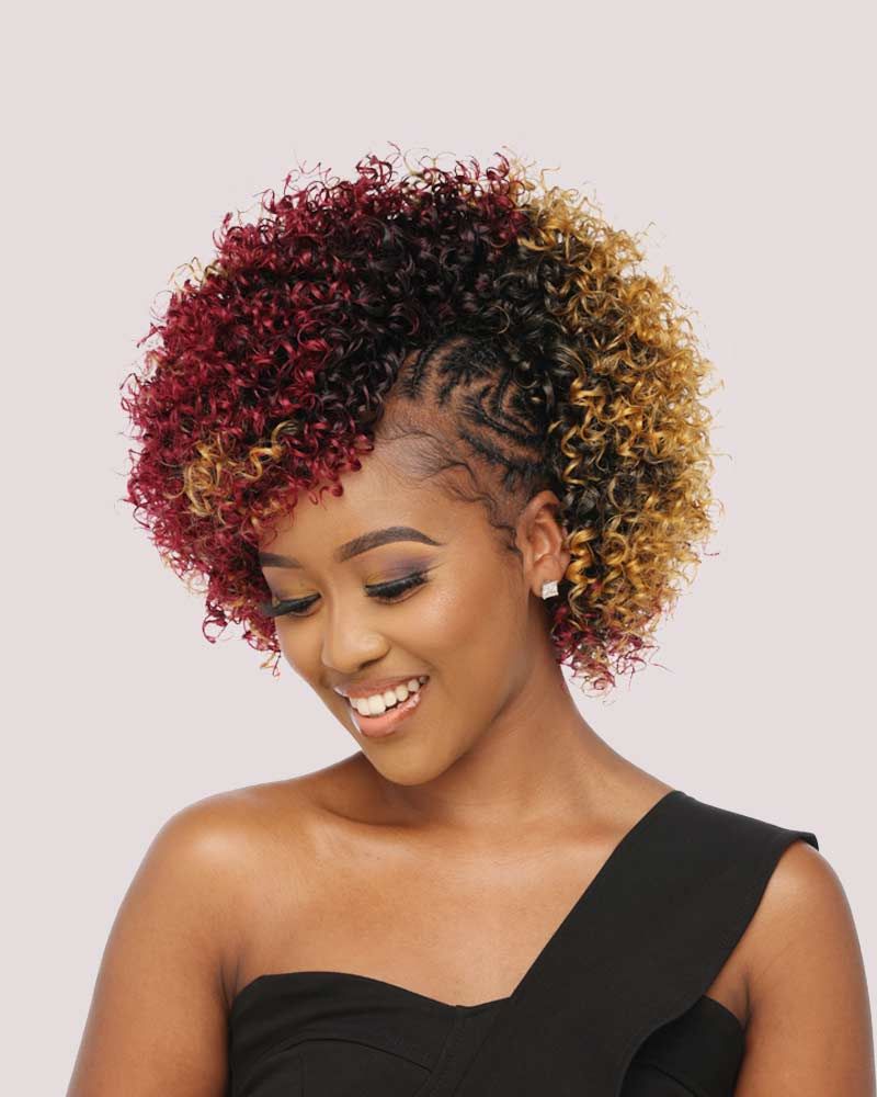 Short Curly Bob With Ombre And Braids Short Curly Bob With Ombre And Braids — Curly Hairstyles 2027 with Weave