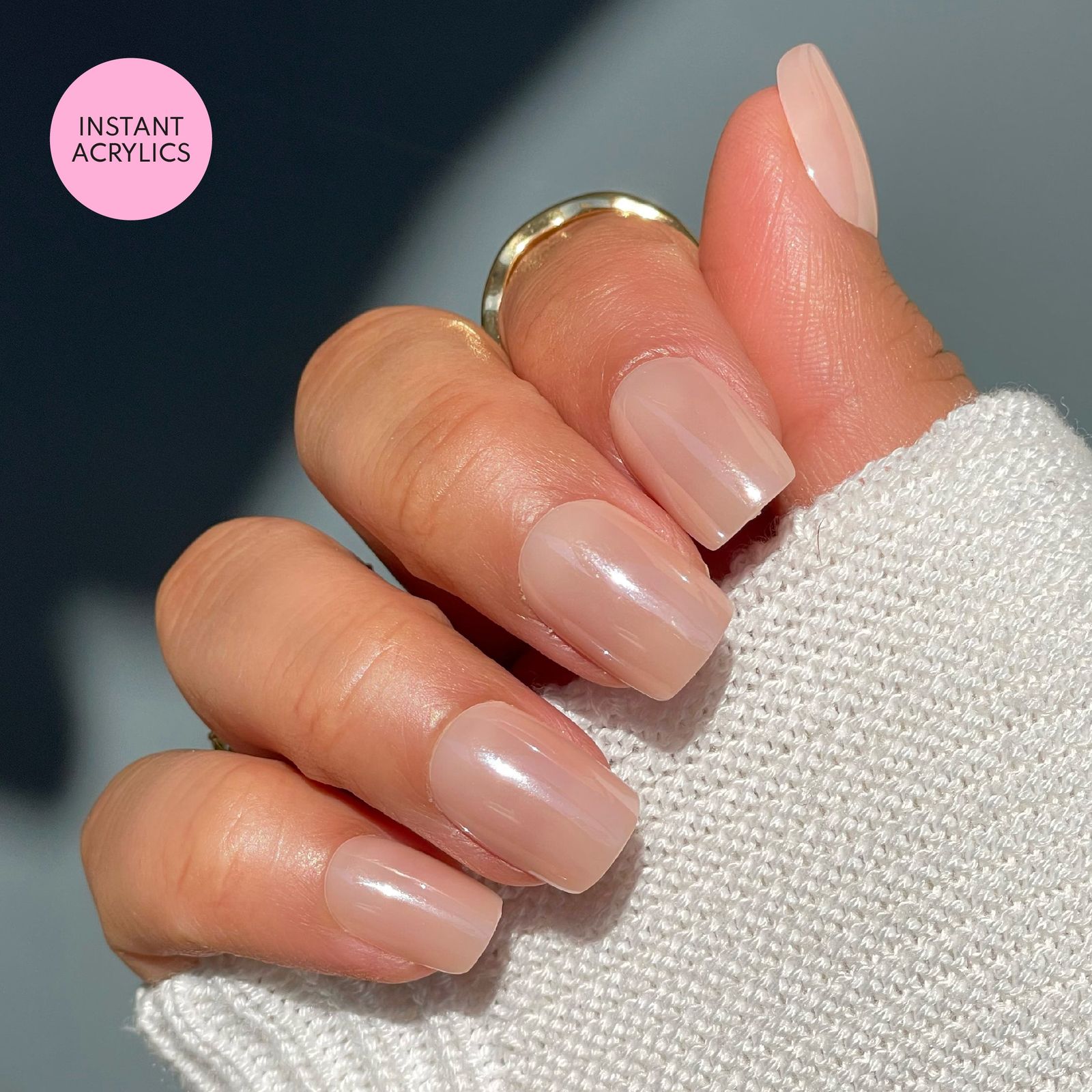 Sheer Nude Glossy Shimmer Sweater Nails Sheer Nude Glossy Shimmer Sweater Nails — Champagne Nails 2027