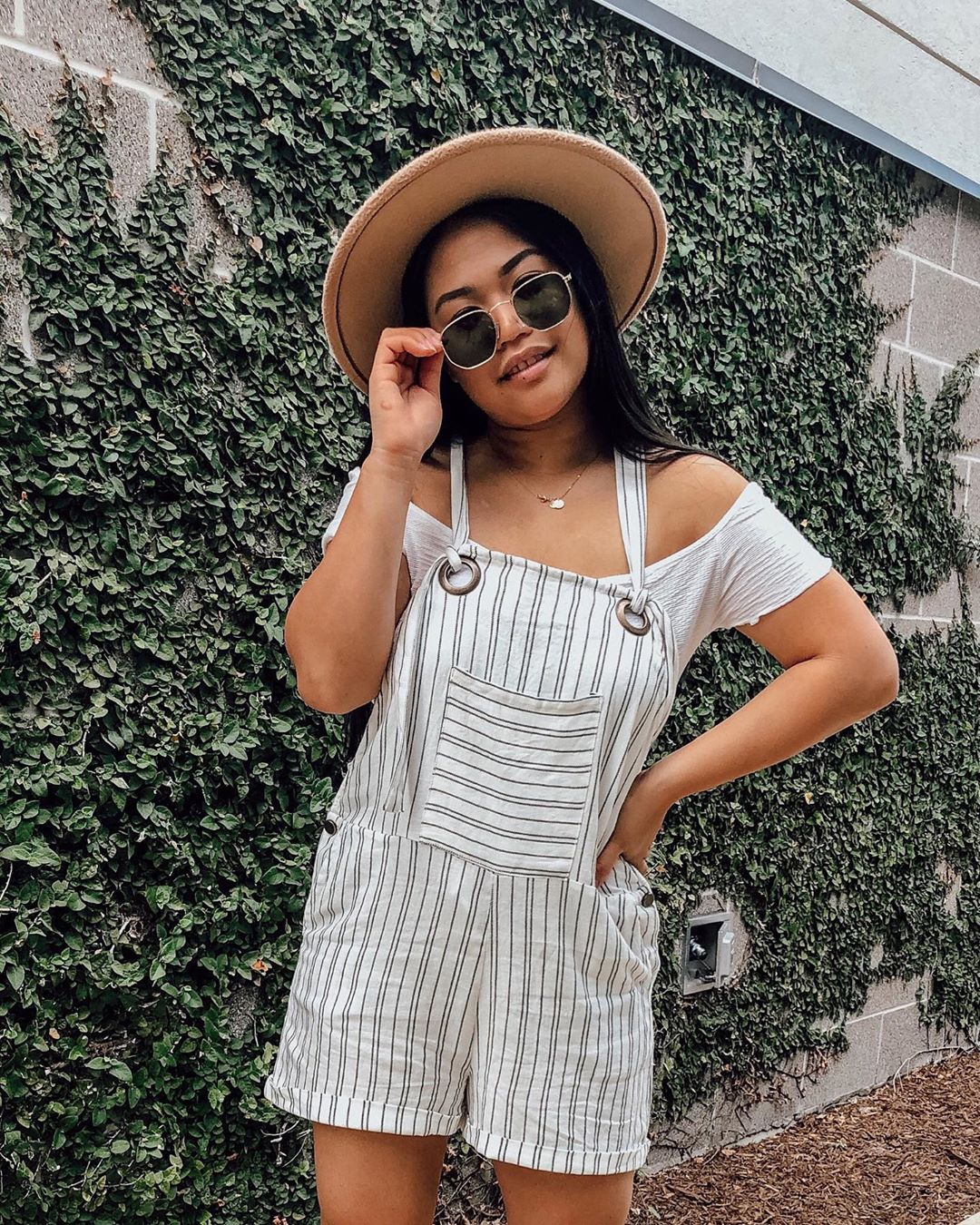 Summer Fun: Striped Short Overalls with White Tee Summer Fun: Striped Short Overalls with White Tee — Darty Outfits 2027