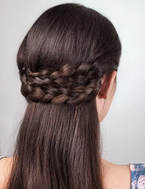 Half-Up Double Braided Crown Half-Up Double Braided Crown — Game Day Hairstyles 2026