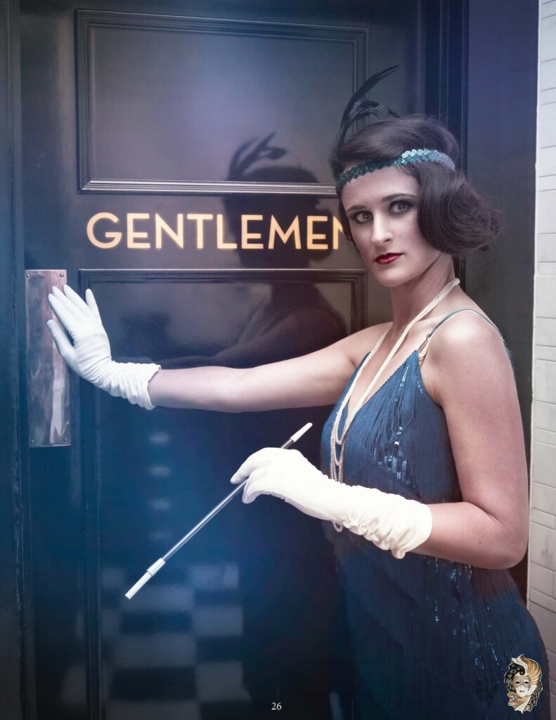 Shimmering Blue Sequined Slip Dress with White Gloves — Gatsby Outfits 2027