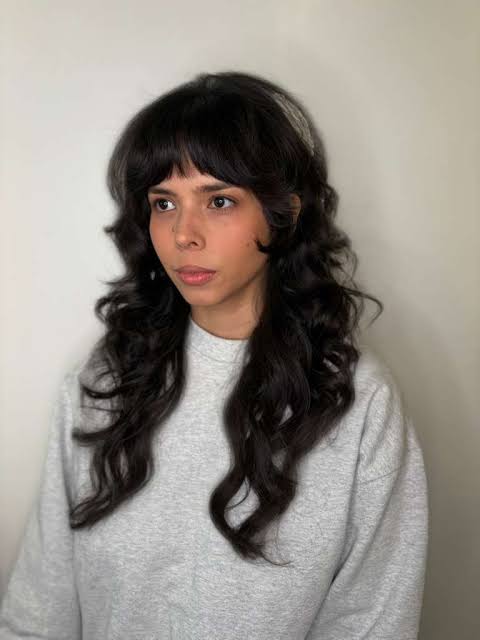 Voluminous Curly Dark Brown Mullet Voluminous Curly Dark Brown Mullet — Trendy Haircuts 2027