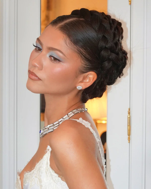 Black Intricate Braided Updo With Crown Detail Black Intricate Braided Updo With Crown Detail — Formal Hairstyles 2027