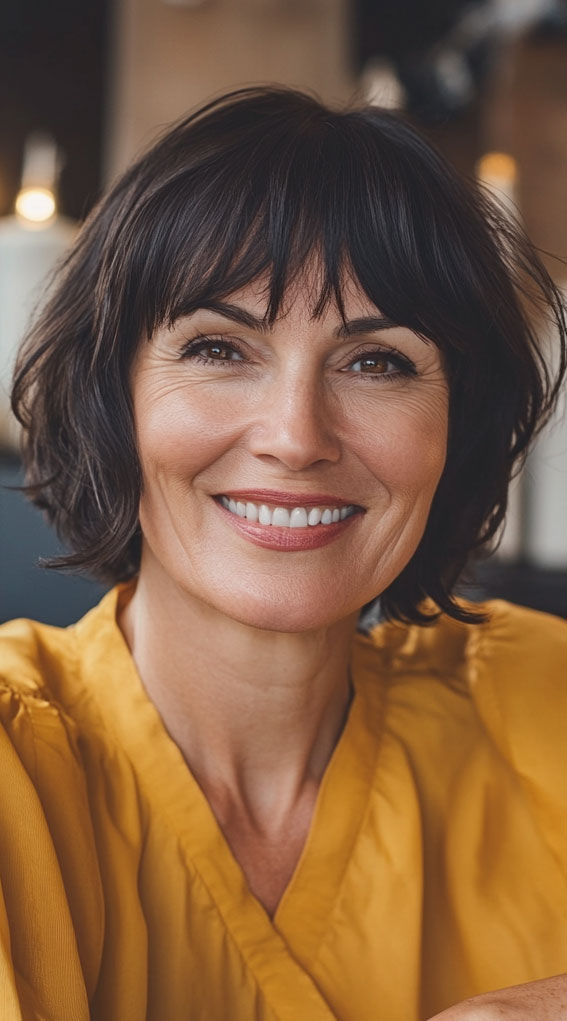 Messy Bob With Wispy Bangs Messy Bob With Wispy Bangs — Bangs 2027 for Women Over 50