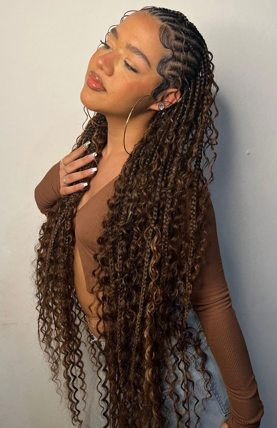 Fulani Braids With Loose Ends Visual Idea Fulani Braids With Loose Ends Visual Idea — Braids 2027 with Curly Ends