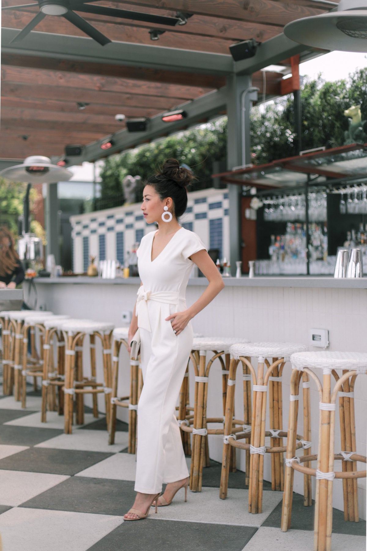 Effortless Bridal Style: White Wide-Leg Jumpsuit Effortless Bridal Style: White Wide-Leg Jumpsuit — Bride Bachelorette Outfits 2027
