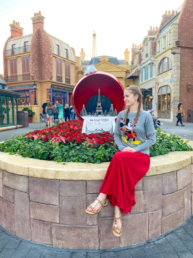 Mickey Mouse Sweater with a Long Red Skirt — Disney Winter Outfits 2027