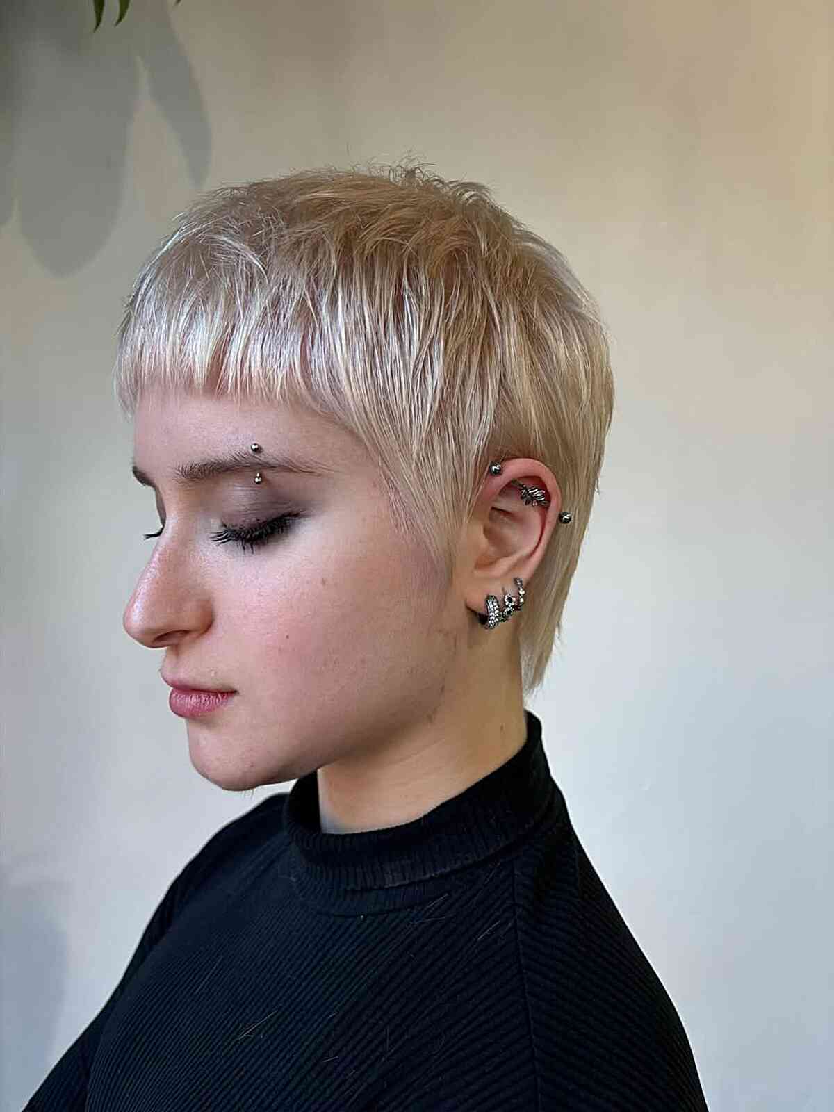 Micro Fringe Visual Idea Micro Fringe Visual Idea — Blonde Pixie 2027