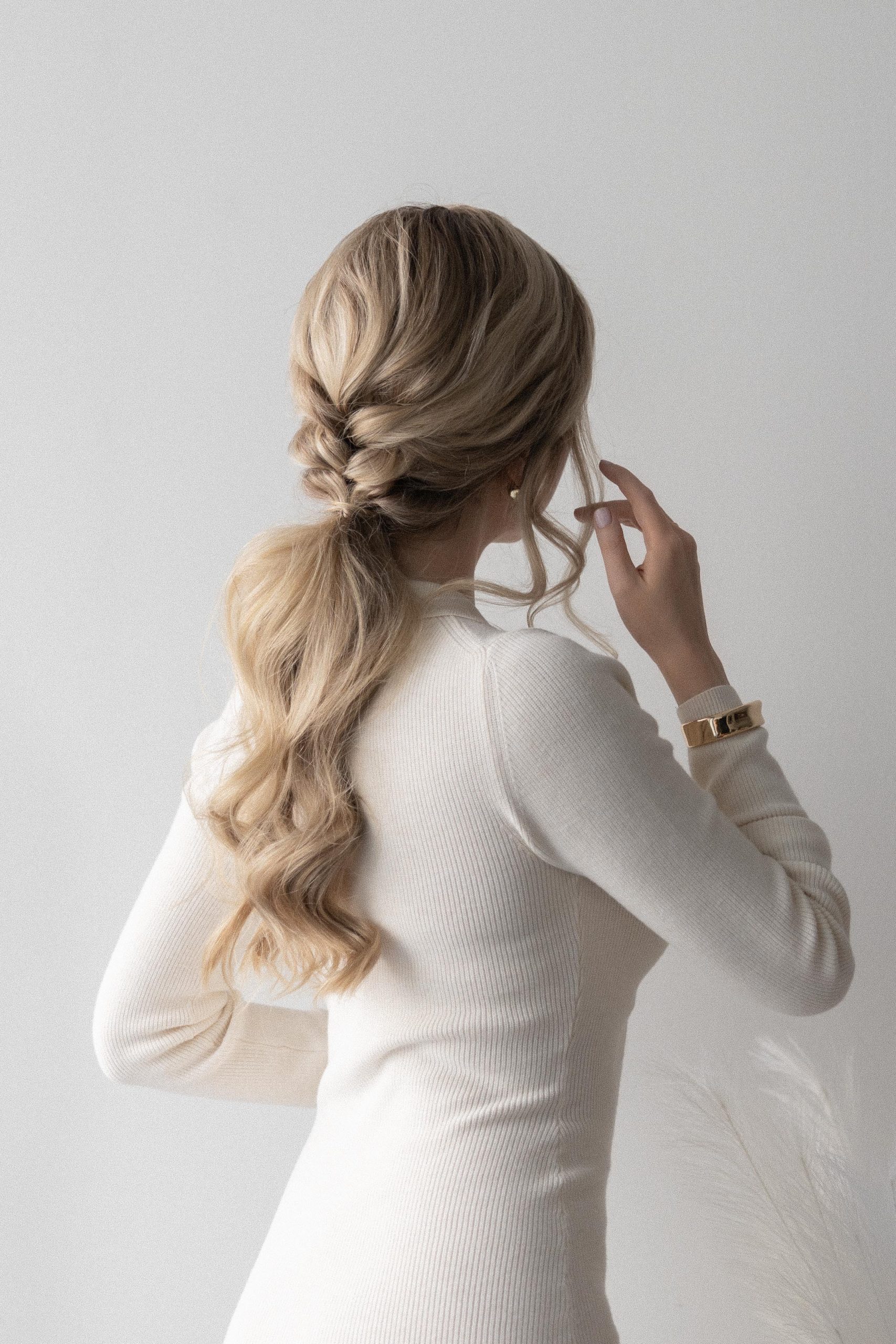 Ash Blonde Braided Ponytail With Waves Ash Blonde Braided Ponytail With Waves — Braided Ponytail 2027