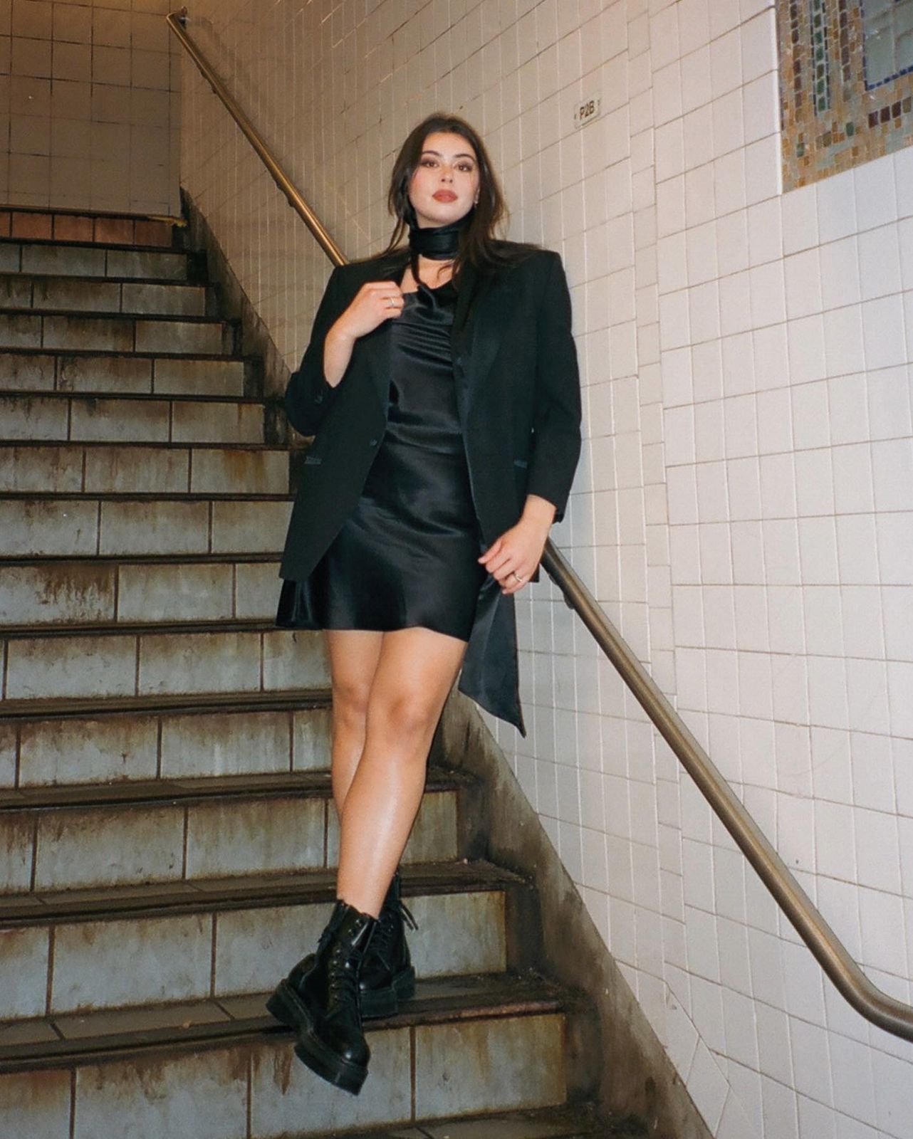 Black Satin Mini Dress Paired with an Oversized Blazer Black Satin Mini Dress Paired with an Oversized Blazer — Little Black Dress Outfits 2027