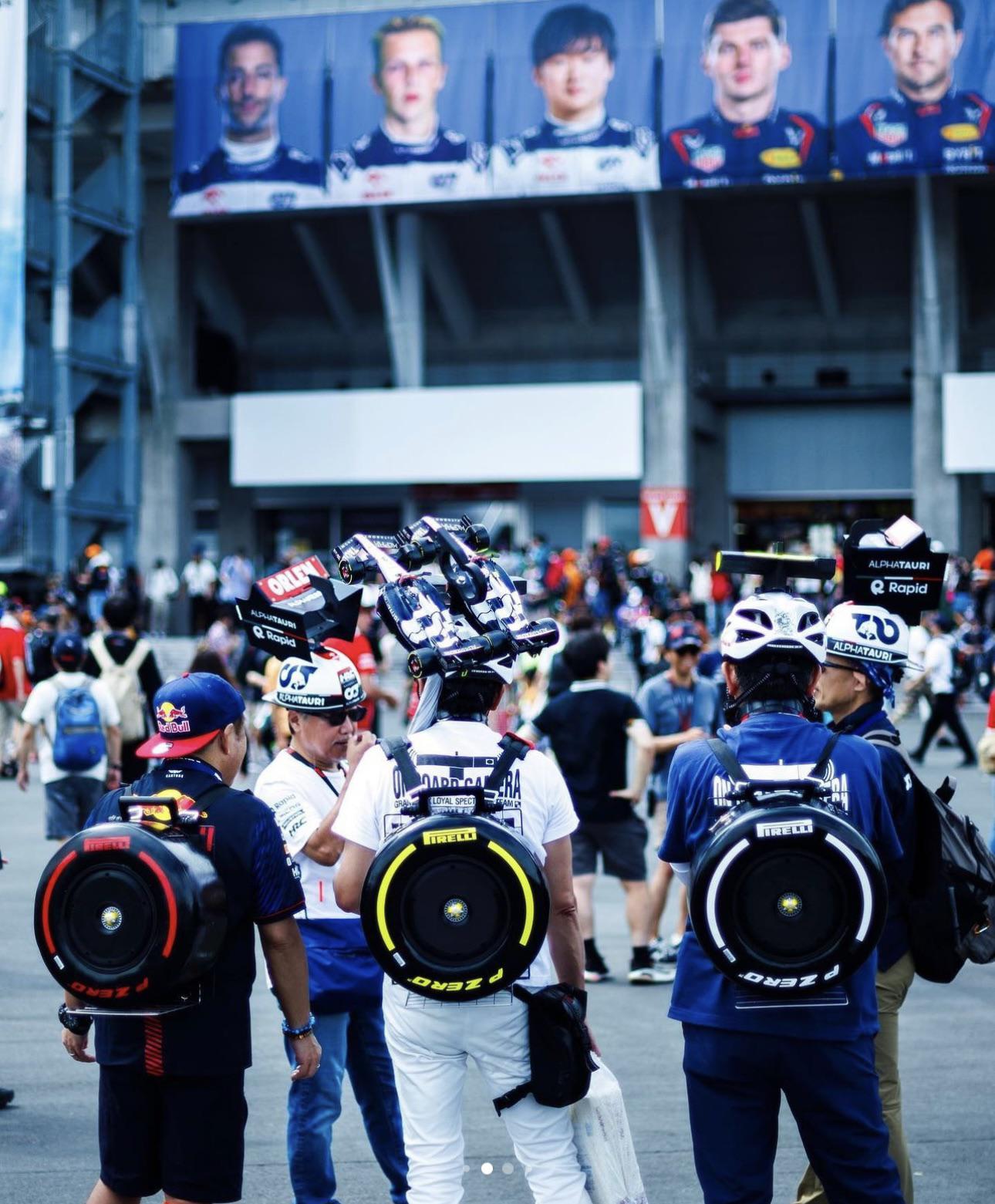 Tire-Shaped Backpack with White Outfit — NASCAR Outfits 2027