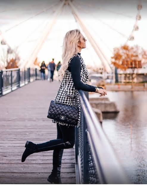 Pattern Play: Skinny Jeans with Patterned Vest Pattern Play: Skinny Jeans with Patterned Vest — Black Jeans Outfits 2027