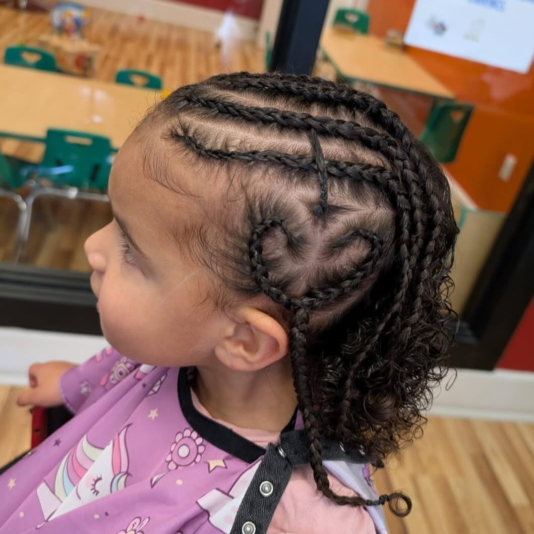 Heart-Shaped Braid Design Heart-Shaped Braid Design — Bangs 2027 for Kids