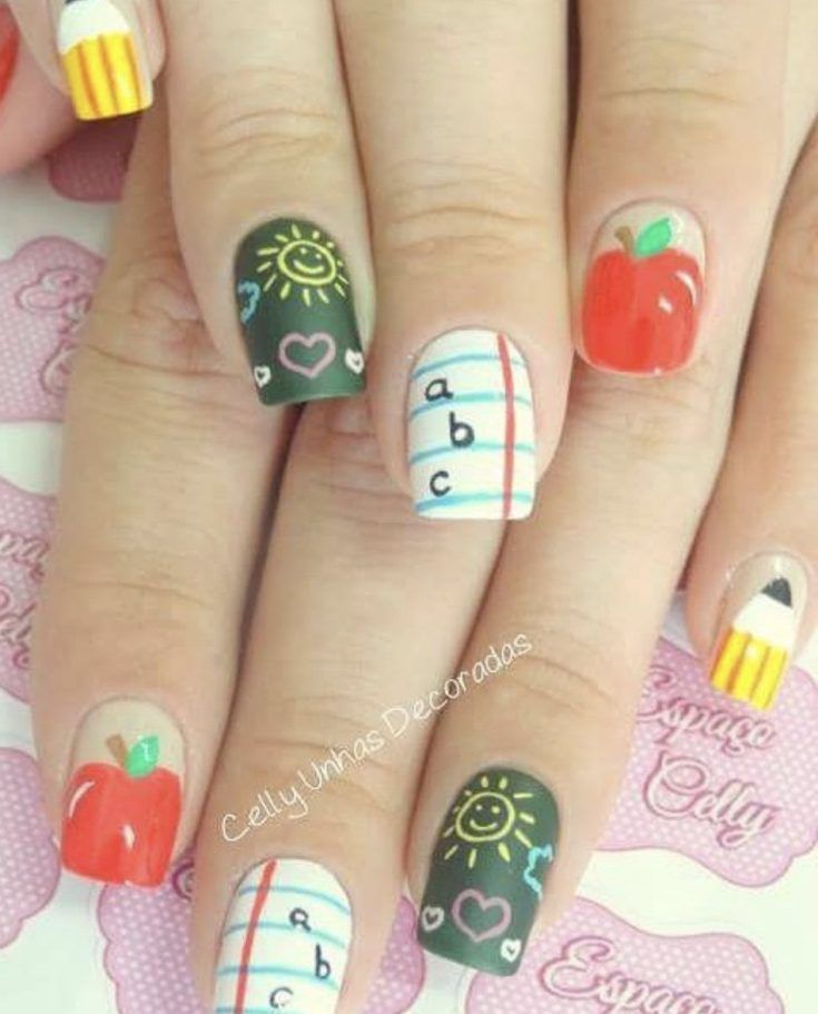 Short Square School Icons Short Square School Icons — Teacher Nails 2027