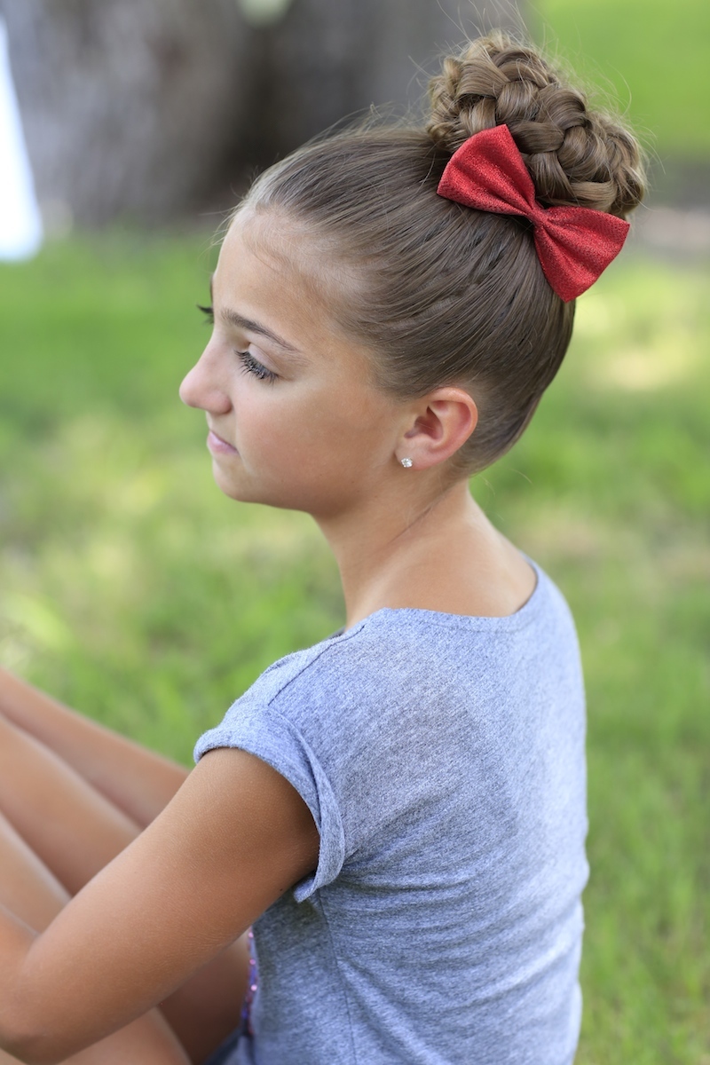 Light Brown Braided Bun Light Brown Braided Bun — Cheer Hairstyles 2027
