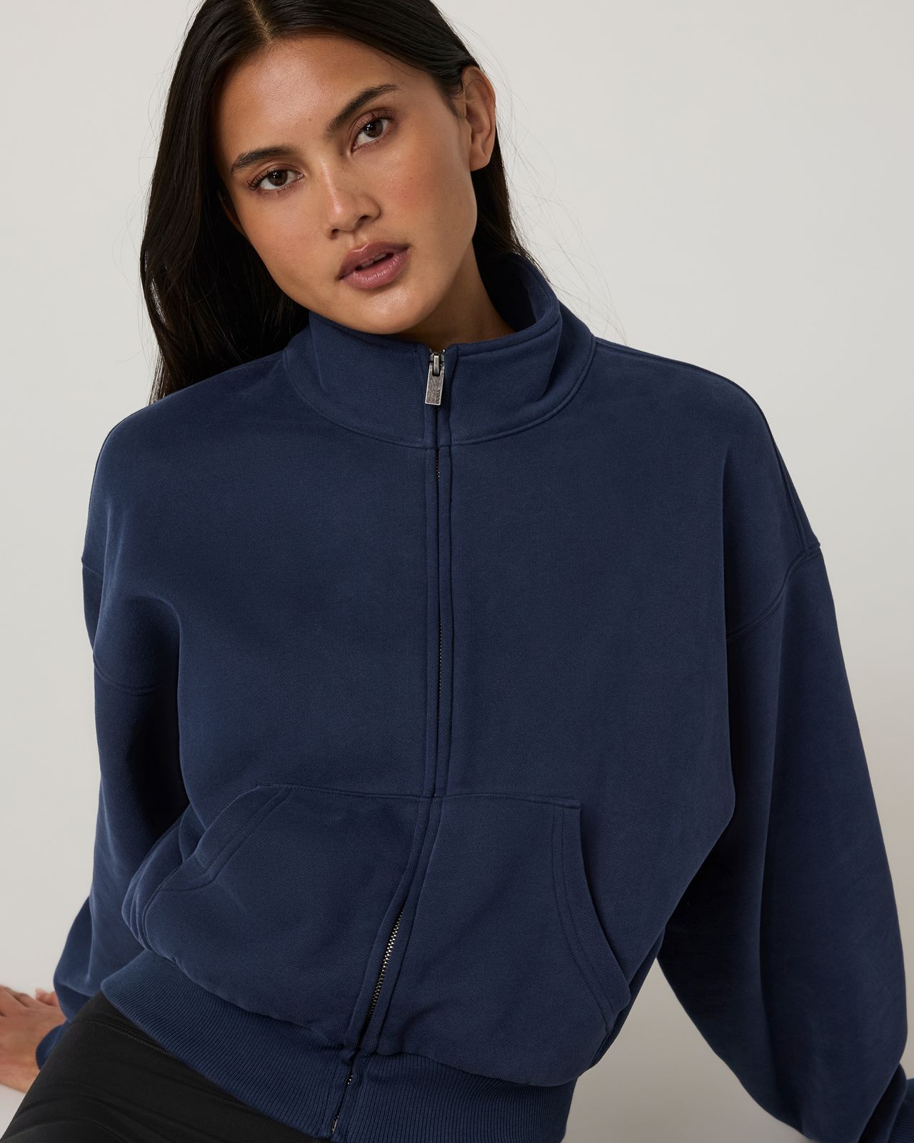 Versatile Fleece: Navy Zip-Up Jacket for Casual Wear Outfits 2027 for Athletic Build