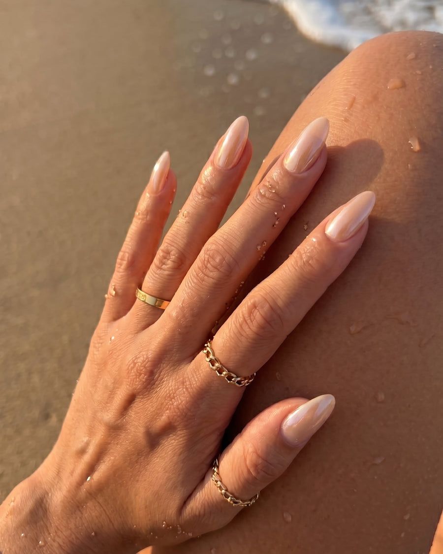 Glazed Donut Peach Chrome Finish Glazed Donut Peach Chrome Finish — Peach Chrome Nails 2027
