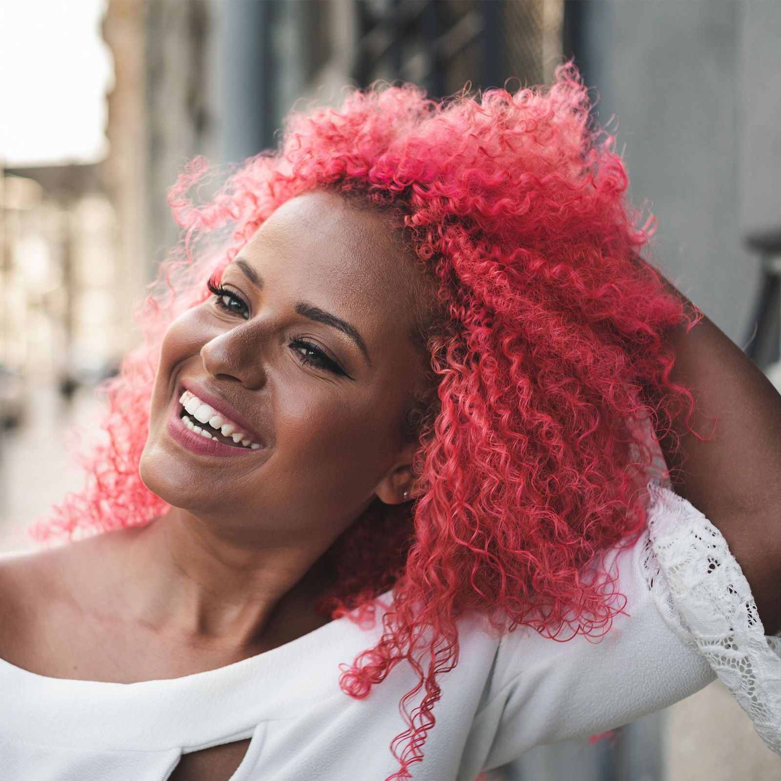 Bright Pink Afro Hairstyle — Pink Hair 2027