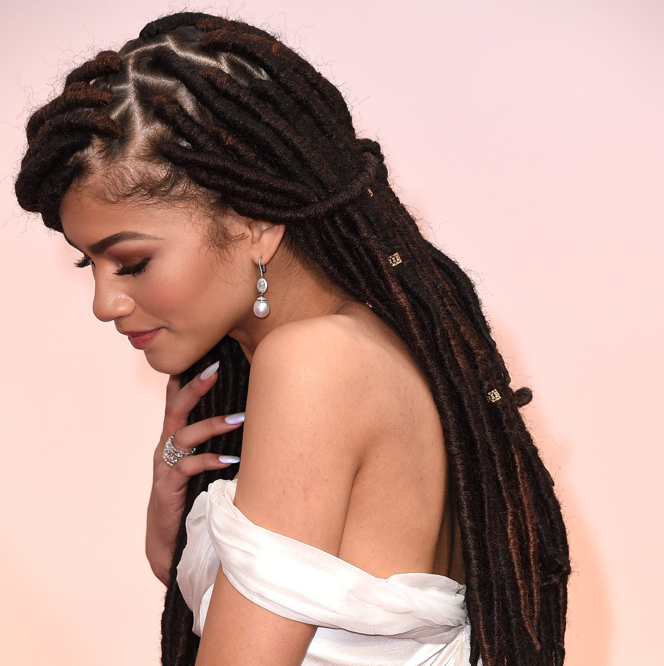 Intricate Braided Updo With Beads Intricate Braided Updo With Beads — Summer Locs Styles 2027