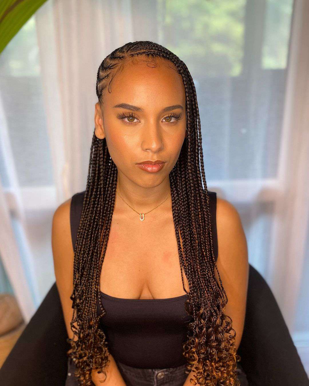 Micro Braids With Curly Tendrils — Braids 2027 for Medium Hair