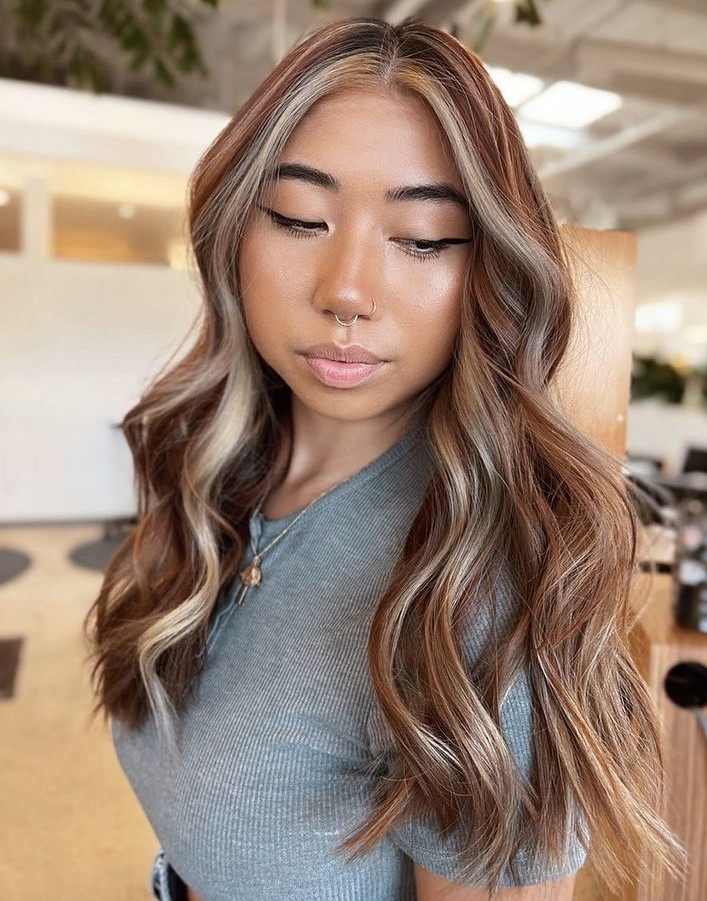 Voluminous Waves With Chunky Blonde Voluminous Waves With Chunky Blonde — Chunky Blonde Highlights on Brown Hair 2027