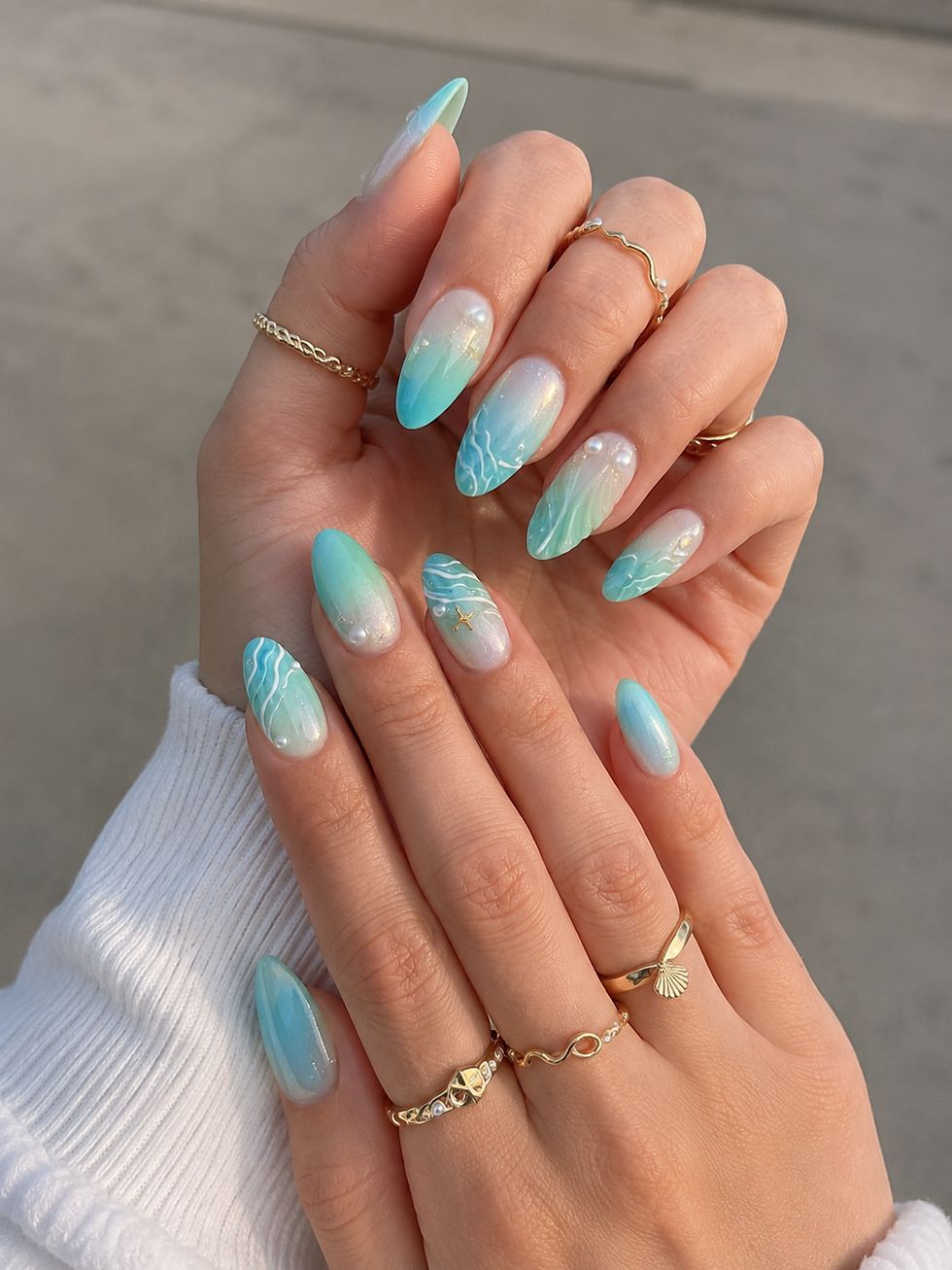 Shimmer Glossy Visual Idea Shimmer Glossy Visual Idea — Mermaid Nails 2027