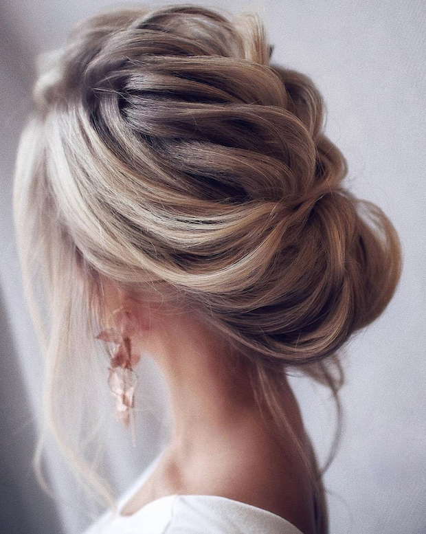 Textured Ash Blonde Updo With Wispy Bangs Textured Ash Blonde Updo With Wispy Bangs — Sweet 16 Hairstyles 2027