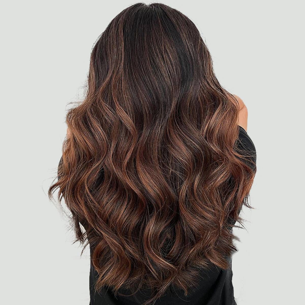 Dark Chocolate With Rich Caramel Balayage — Balayage on Dark Brown Hair 2027
