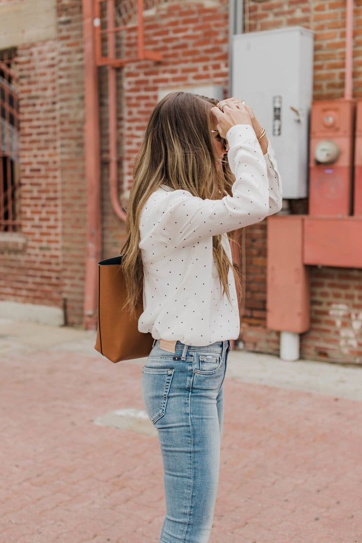 Black Polka Dot Blouse with Skinny Jeans: Classic with a Twist Black Polka Dot Blouse with Skinny Jeans: Classic with a Twist — Date Night Blouse Outfits 2027