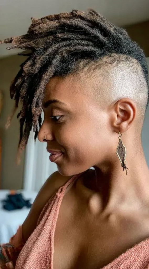 Shoulder Length Undercut With Styled Locs — Soft Locs 2027