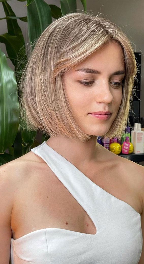 Ash Blonde Bob With Short Bangs Ash Blonde Bob With Short Bangs — Bob 2027 for Straight Hair