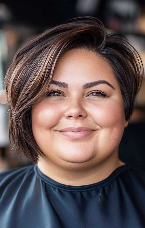 Dark Brown With Chunky Highlights Visual Idea — Chunky Highlights Bob 2027