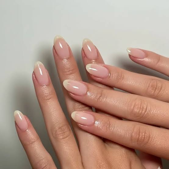 Medium Oval Sheer Pale Pink French Medium Oval Sheer Pale Pink French — Nurse Nails 2027