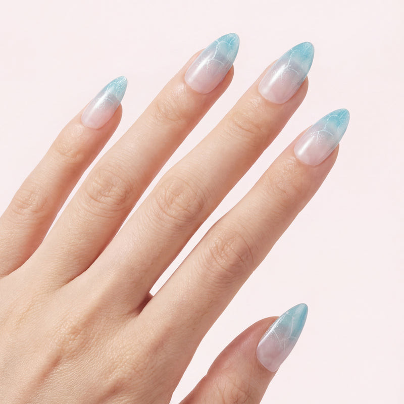 Blue Gradient French Tip Almond Nails Blue Gradient French Tip Almond Nails — Nails That Last 2027