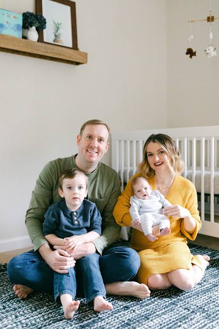 Earthy Comfort: Olive Green Shirt and Yellow Knit Dress Earthy Comfort: Olive Green Shirt and Yellow Knit Dress — Spring Family Photo Outfits 2027