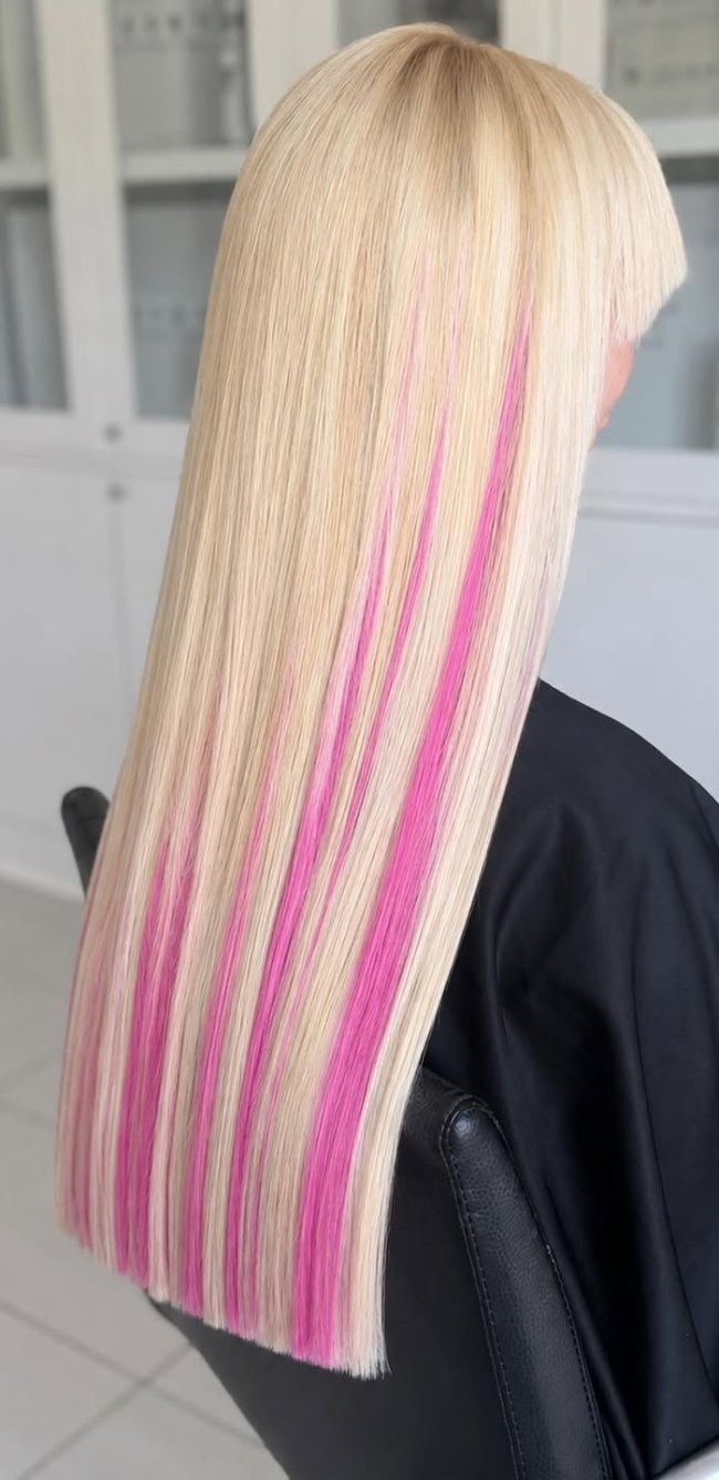 Platinum Blonde With Pink Streaks Visual Idea Platinum Blonde With Pink Streaks Visual Idea — Blonde 2027 with Pink Hair