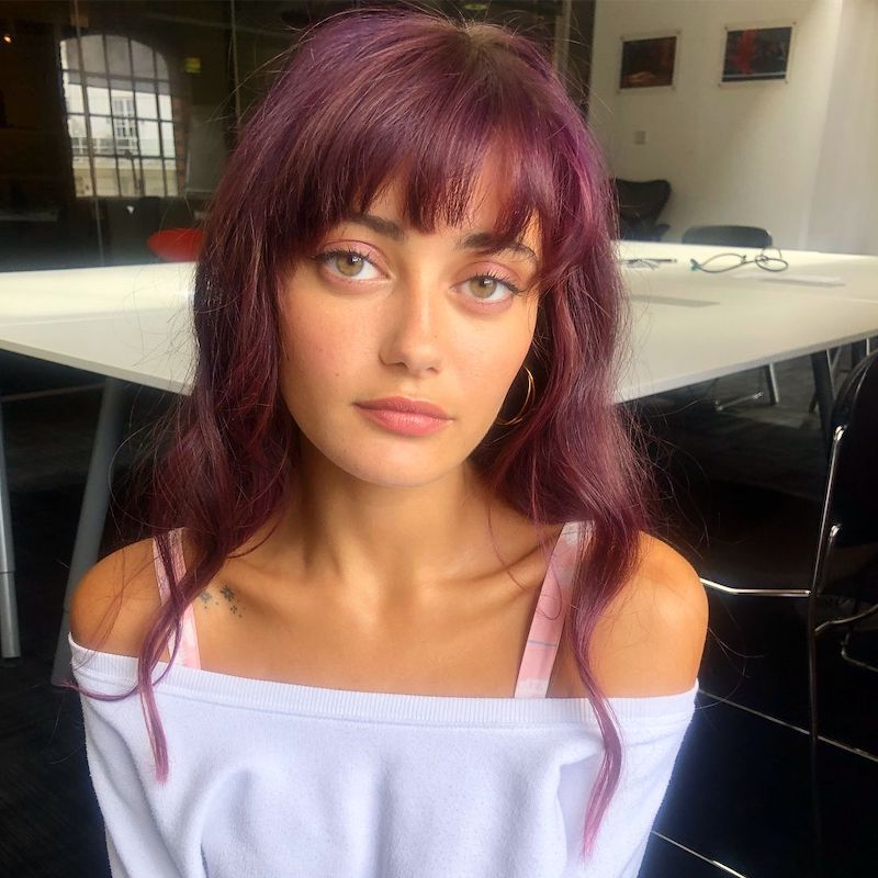 Layered Subtle Plum Mid-Back Waves Layered Subtle Plum Mid-Back Waves — Plum Hair 2027