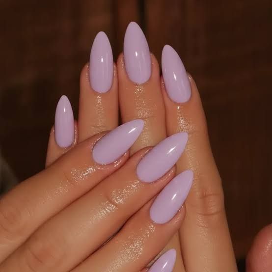 Solid Color Visual Idea Solid Color Visual Idea — Lavender Stiletto Nails 2027