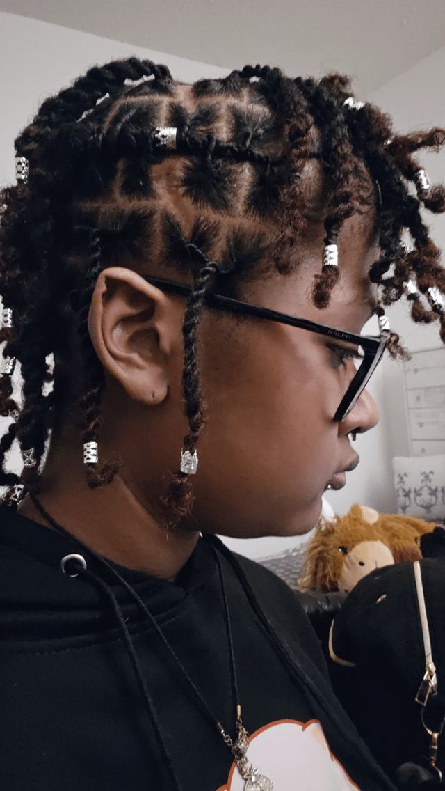 Side Parted Locs with Beads Side Parted Locs with Beads — Retwist Locs 2027