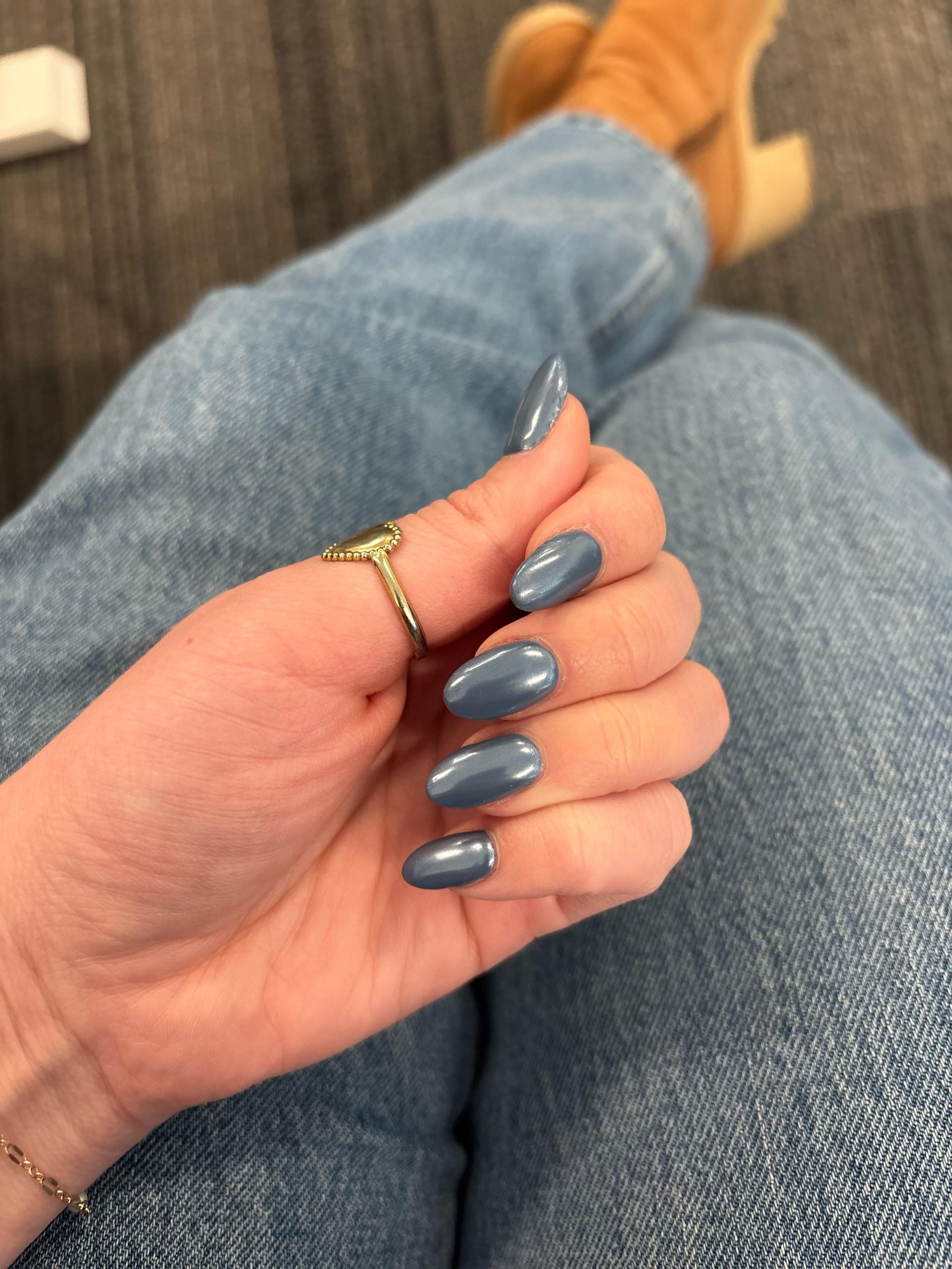 Long Almond Denim French Tips Long Almond Denim French Tips — Denim Nails 2027