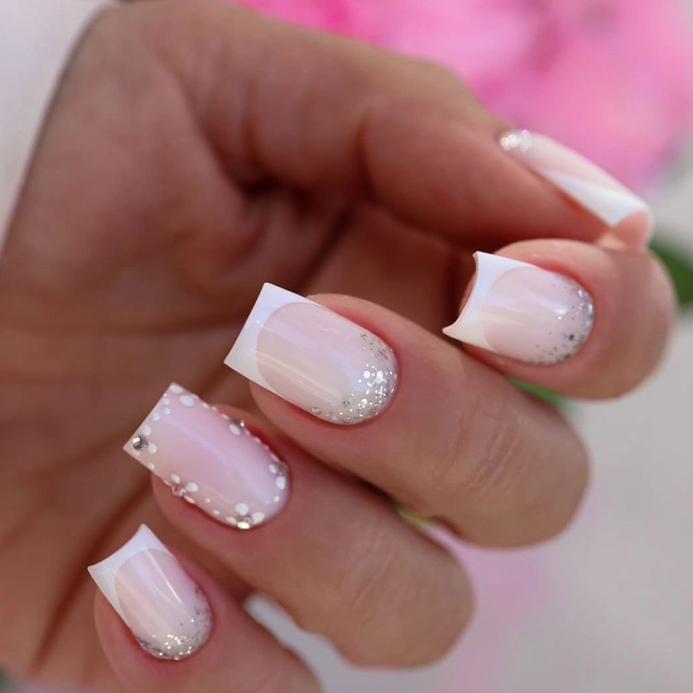 Glossy Subtle Shimmer Visual Idea Glossy Subtle Shimmer Visual Idea — Long Wedding Nails 2027