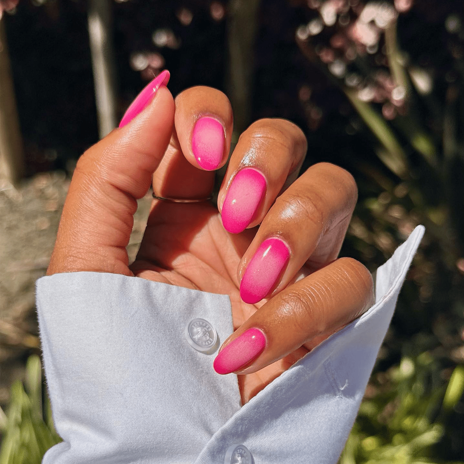 Vibrant Pink Ombre Oval Nails Vibrant Pink Ombre Oval Nails — Pink Rave Nails 2027