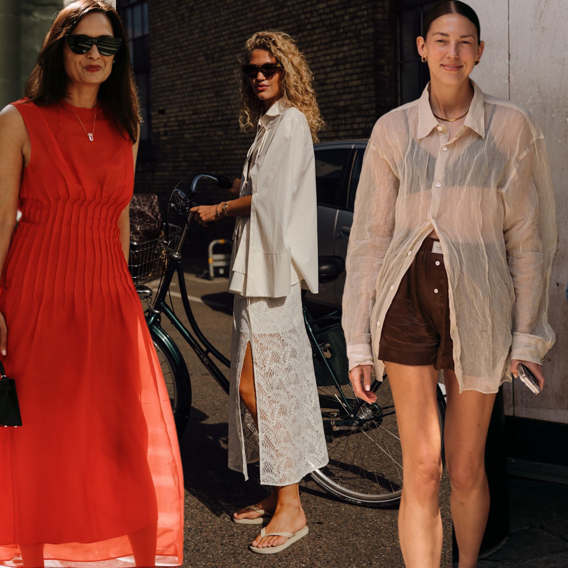 Organza Top with Ruffled Neckline and Trousers Organza Top with Ruffled Neckline and Trousers — Sheer Top Outfits 2027