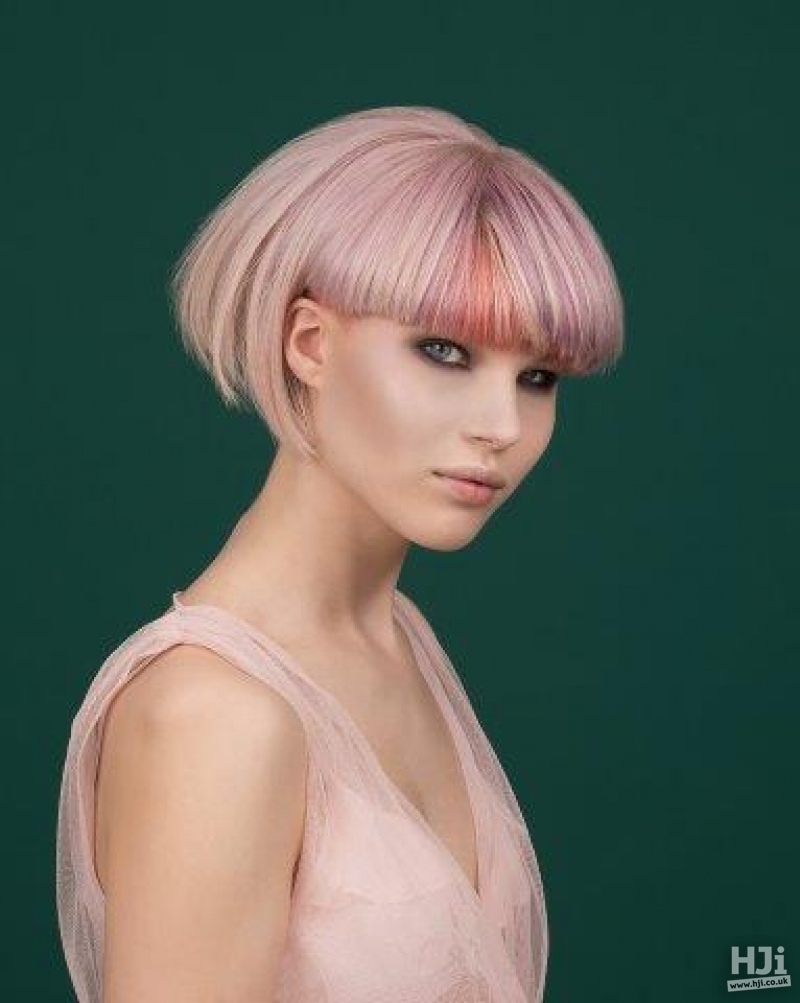 Pastel Pink Bob With Full Fringe Pastel Pink Bob With Full Fringe — Pink Bob 2027