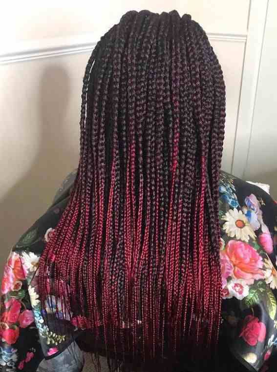 Burgundy Ombre Box Braids Burgundy Ombre Box Braids — Burgundy Knotless Braids 2027