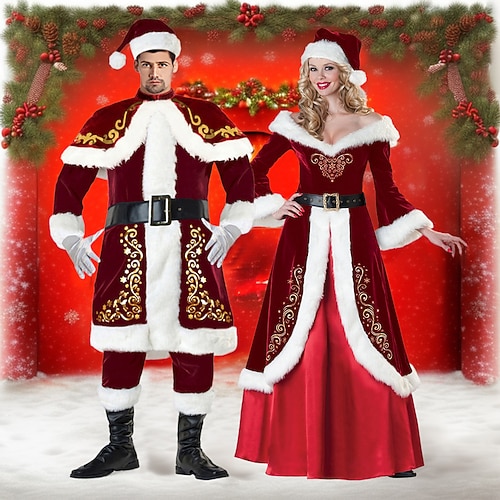 Velvet Santa And Mrs Claus Suits Velvet Santa And Mrs Claus Suits — Matching Family Christmas Outfits 2026