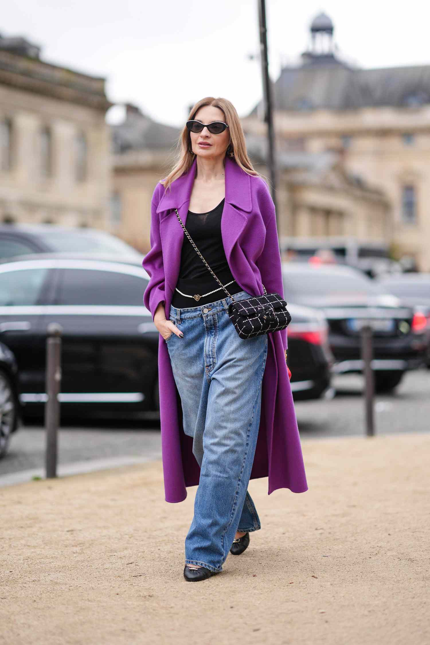 Chic Street Style with Purple Oversized Coat Chic Street Style with Purple Oversized Coat — Lilac Outfits 2027