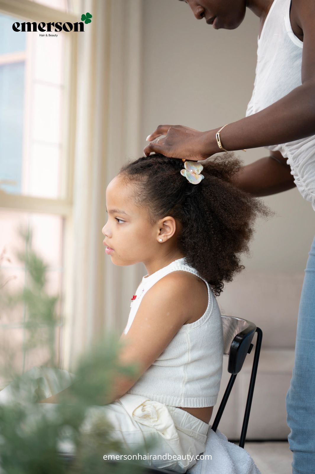 Thick Curly Ponytail with Clip — Little Girl Gymnastics Hairstyles 2027