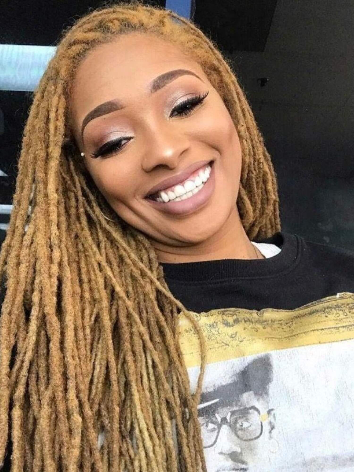 Thick Wavy Honey Blonde Locs — Blonde Locs 2027